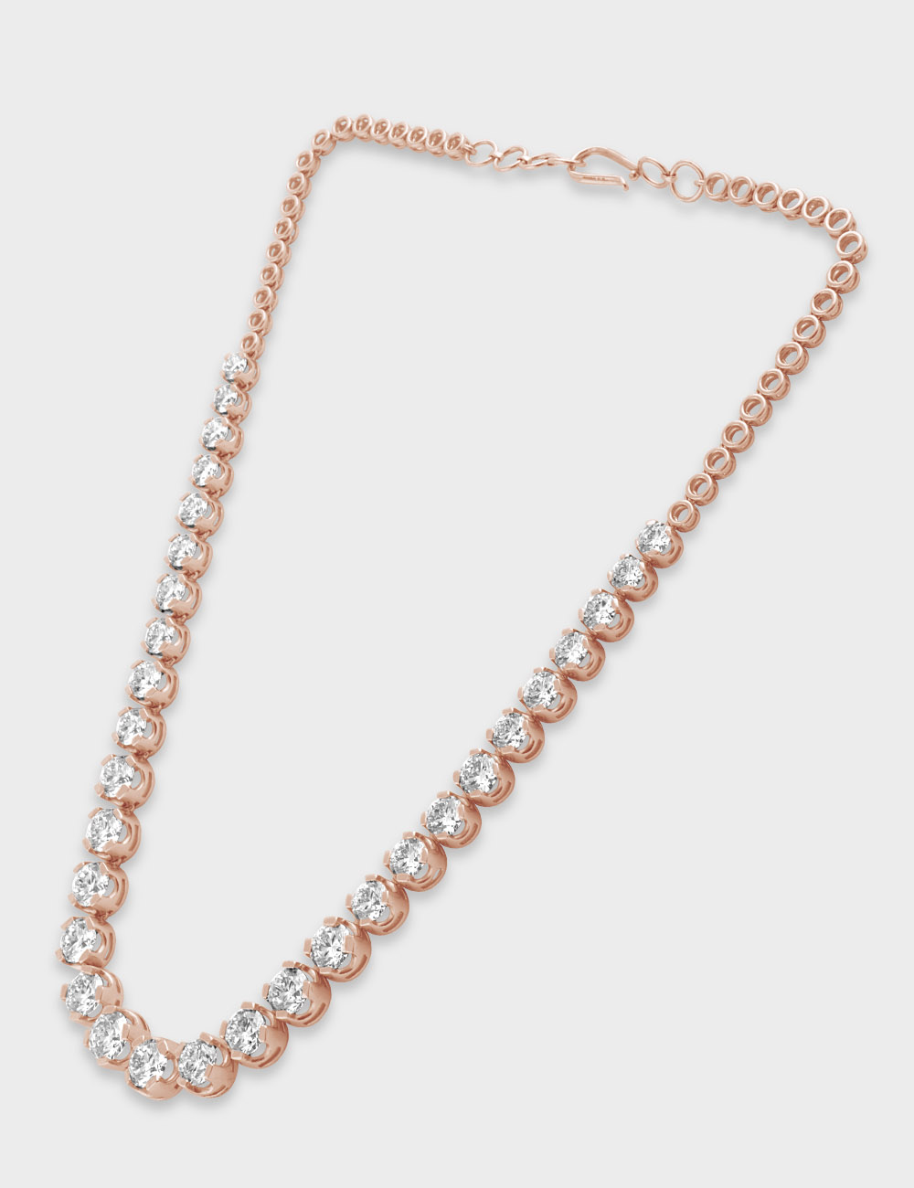 Luminous Line Diamond Necklace 33.56 carat FG-VVS, Rose Gold, large, image 3