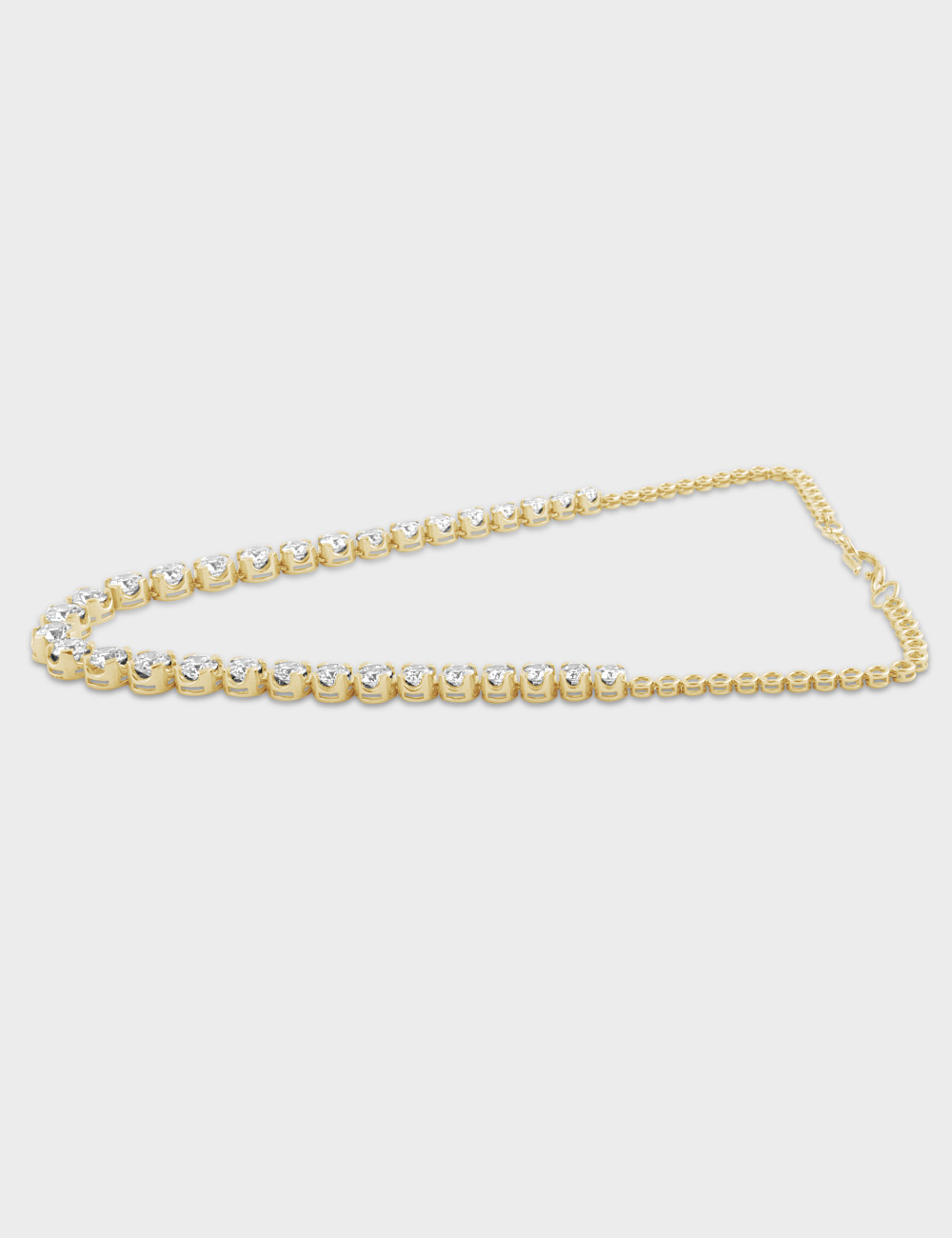 Luminous Line Diamond Necklace 33.56 carat FG-VVS, Yellow Gold, large, image 4