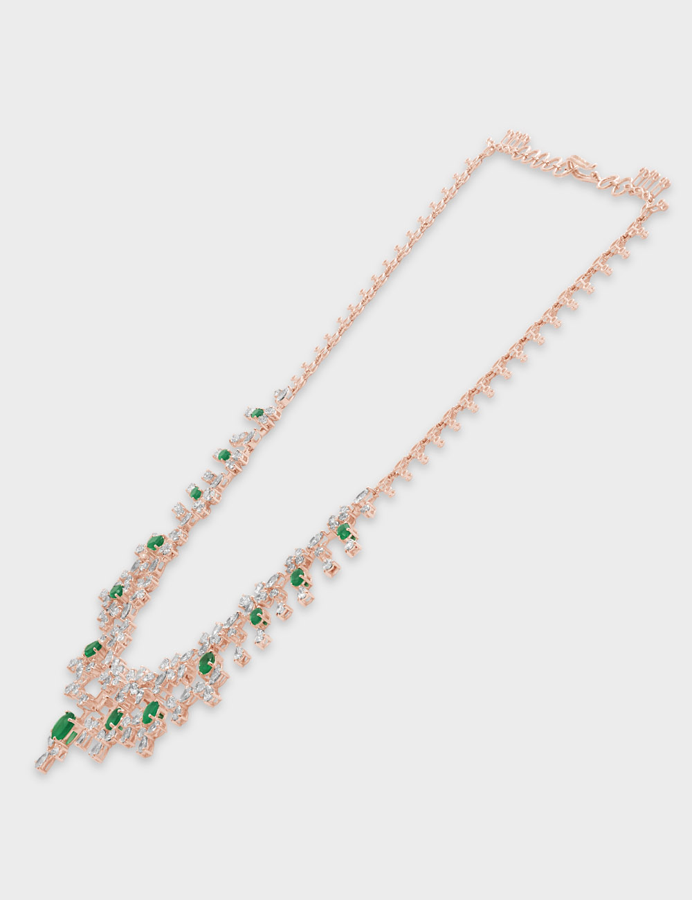 Greenfire Diamond Necklace 12.5 carat FG-VVS, Rose Gold, large, image 3