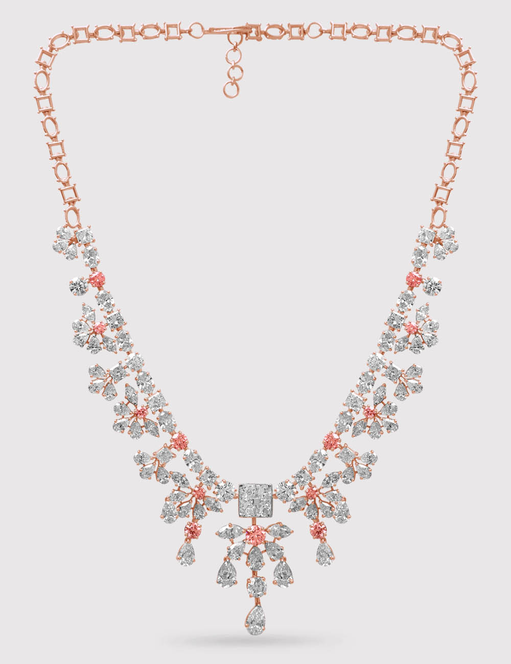 Lumina Regalia Diamond Necklace 41.28 carat FG-VVS, Rose Gold, large, image 2