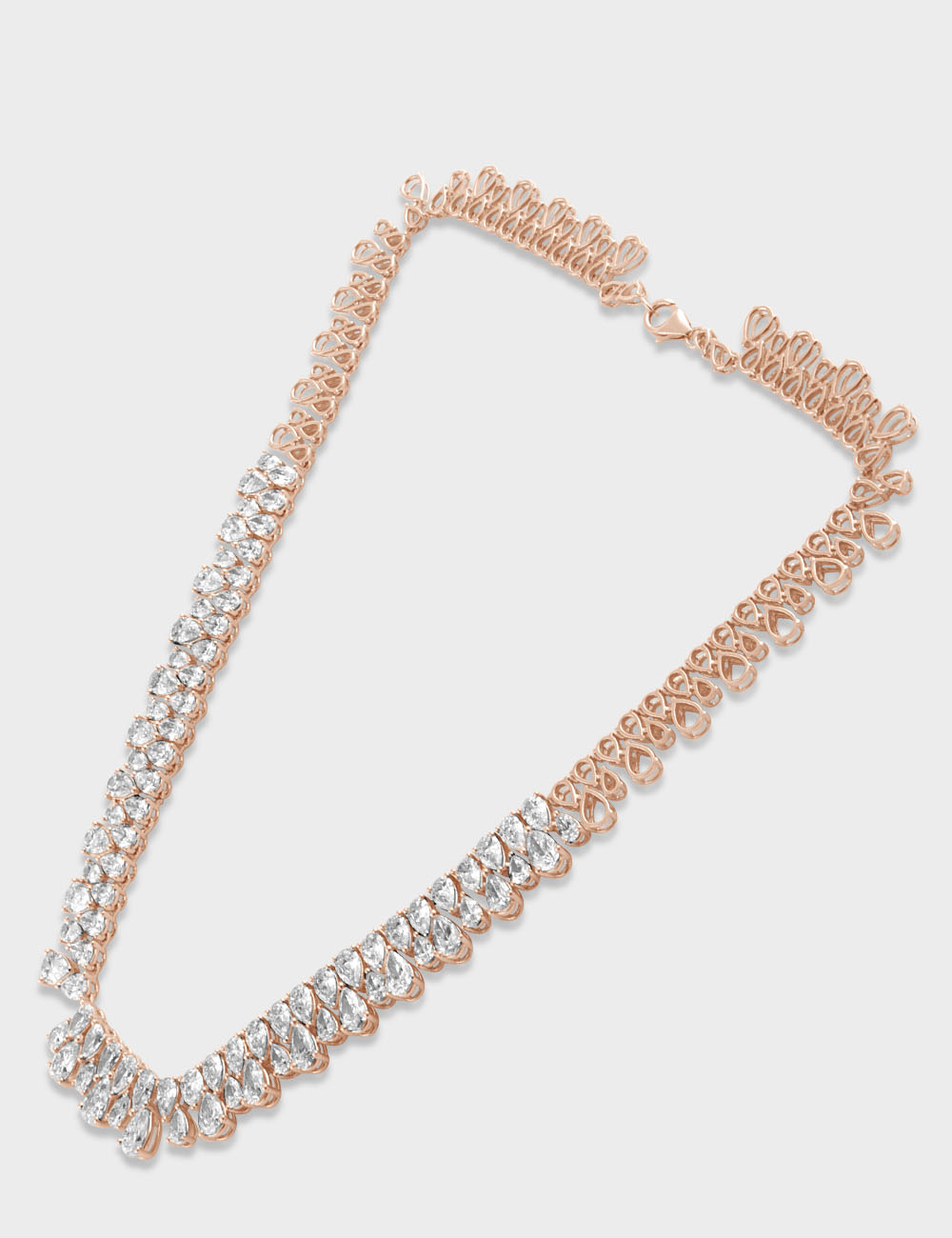 Opulent Pearline Diamond Necklace 27.87 carat FG-VVS, Rose Gold, large, image 3