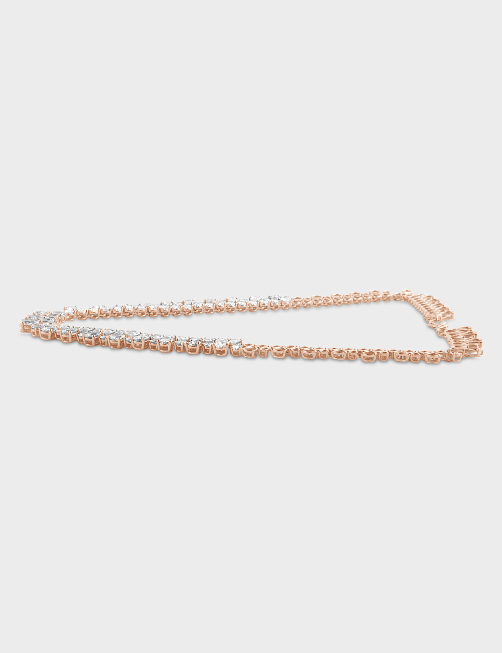 Opulent Pearline Diamond Necklace 27.87 carat FG-VVS, Rose Gold, large, image 4