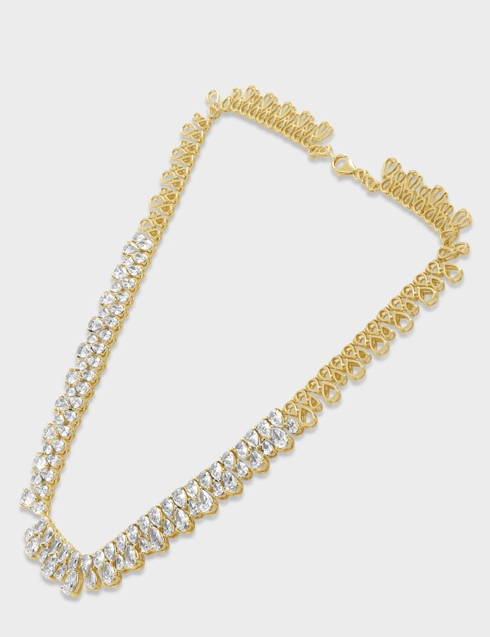Opulent Pearline Diamond Necklace 27.87 carat FG-VVS, Yellow Gold, large, image 3