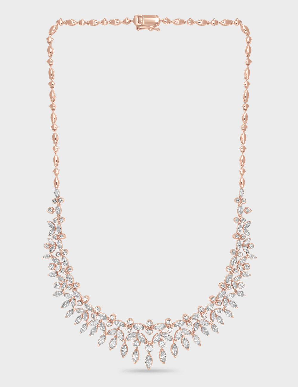 Starlit Gleam Diamond Necklace 10.16 carat FG-VVS, Rose Gold, large, image 2