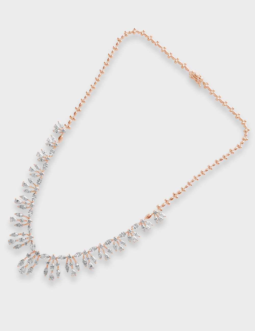 Rose &Eacute;lan Diamond Necklace 11.41 carat FG-VVS, Rose Gold, large, image 3