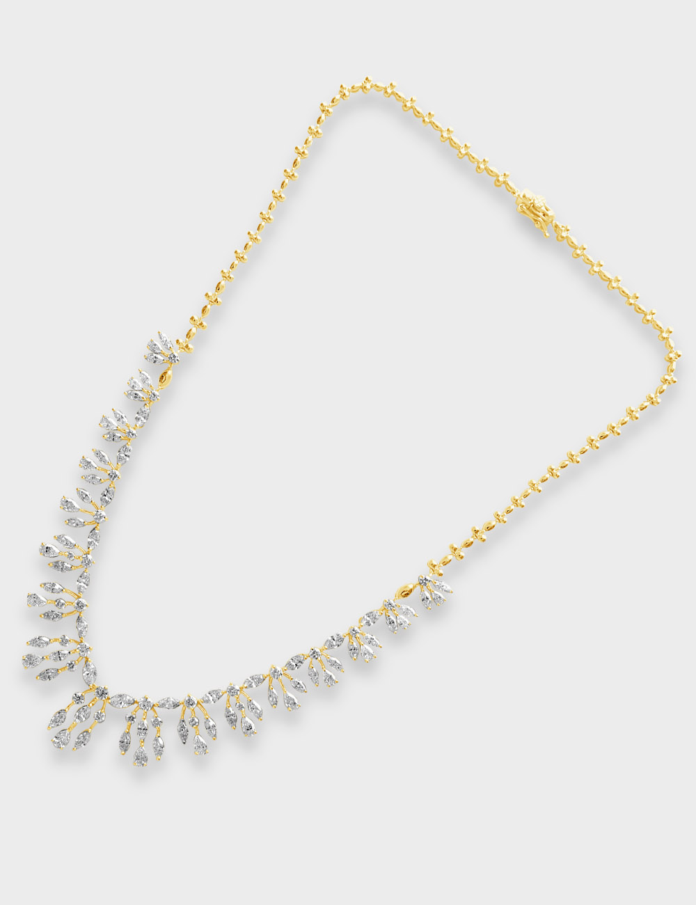 Rose &Eacute;lan Diamond Necklace 11.41 carat FG-VVS, Yellow Gold, large, image 3