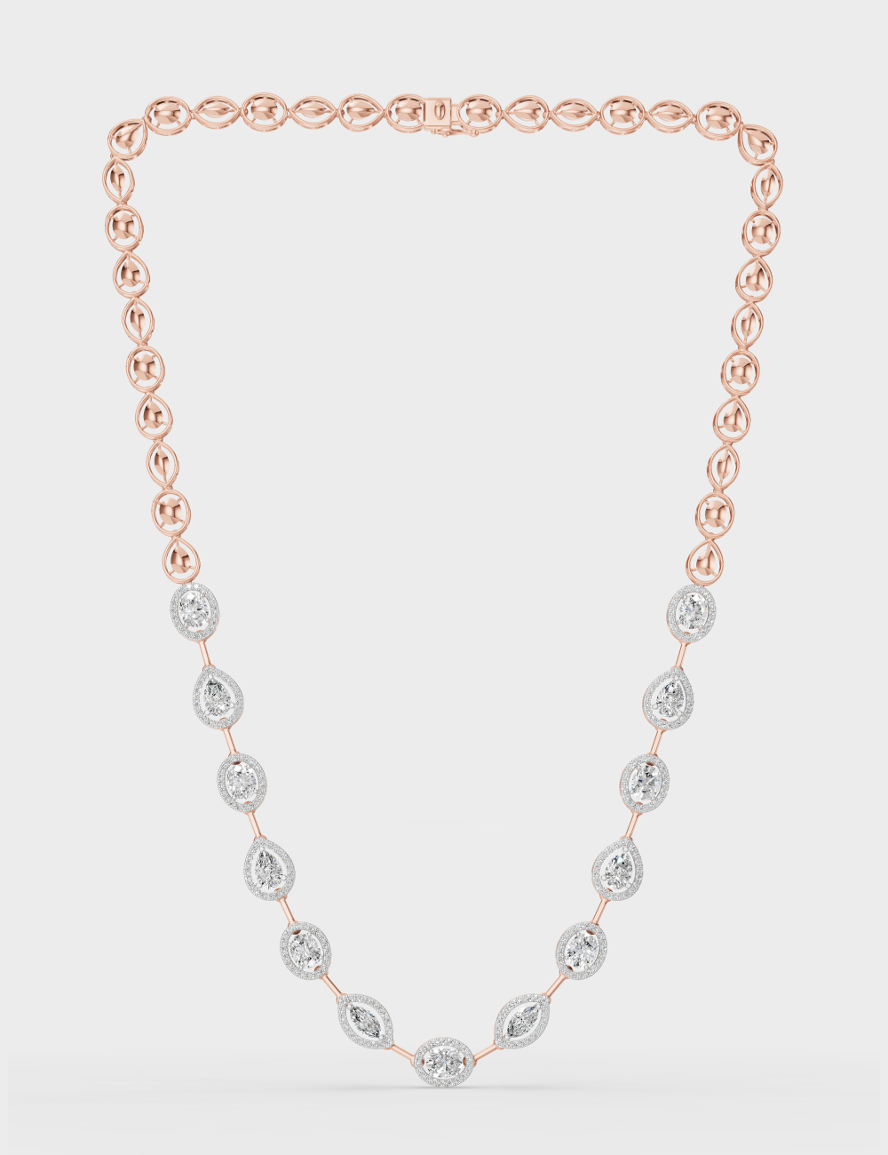 Glam Goddess Necklace 8.09 carat FG-VVS, Rose Gold, large, image 2