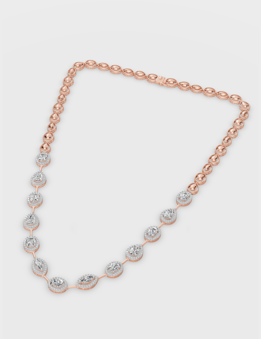 Glam Goddess Necklace 8.09 carat FG-VVS, Rose Gold, large, image 3