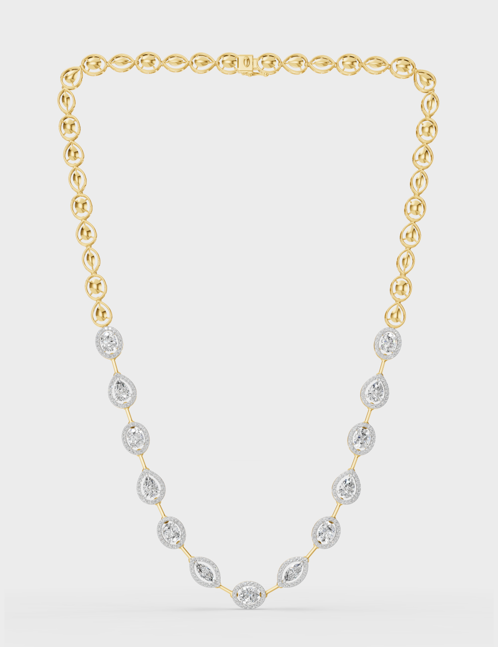 Glam Goddess Necklace 8.09 carat FG-VVS, Yellow Gold, large, image 2