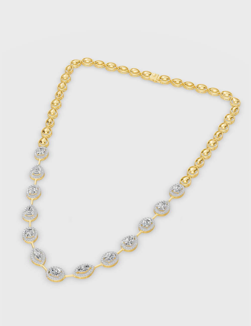 Glam Goddess Necklace 8.09 carat FG-VVS, Yellow Gold, large, image 3