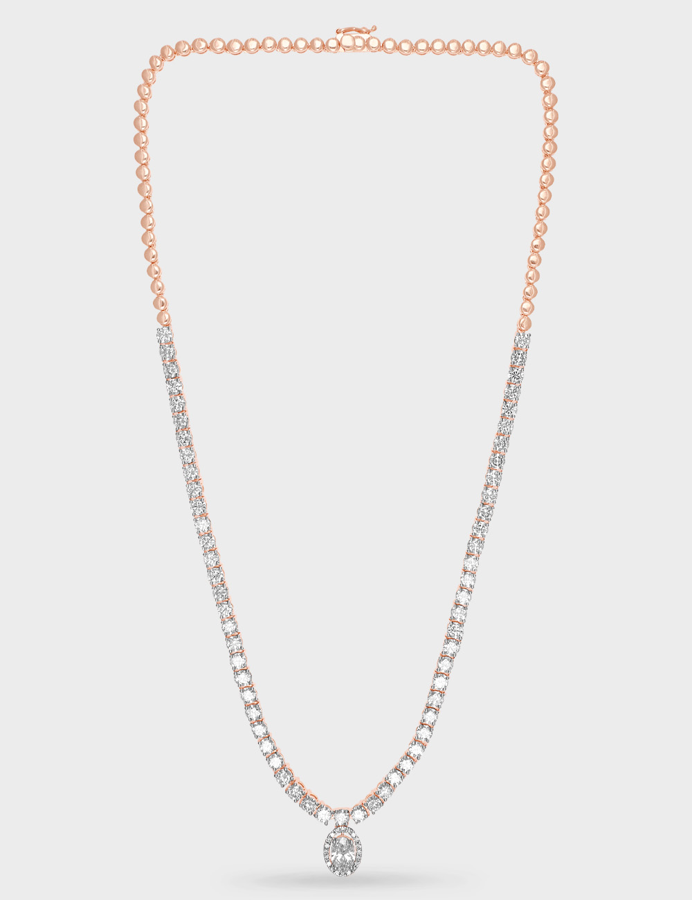 Eternal Allure Diamond Necklace 12.69 carat FG-VVS, Rose Gold, large, image 2
