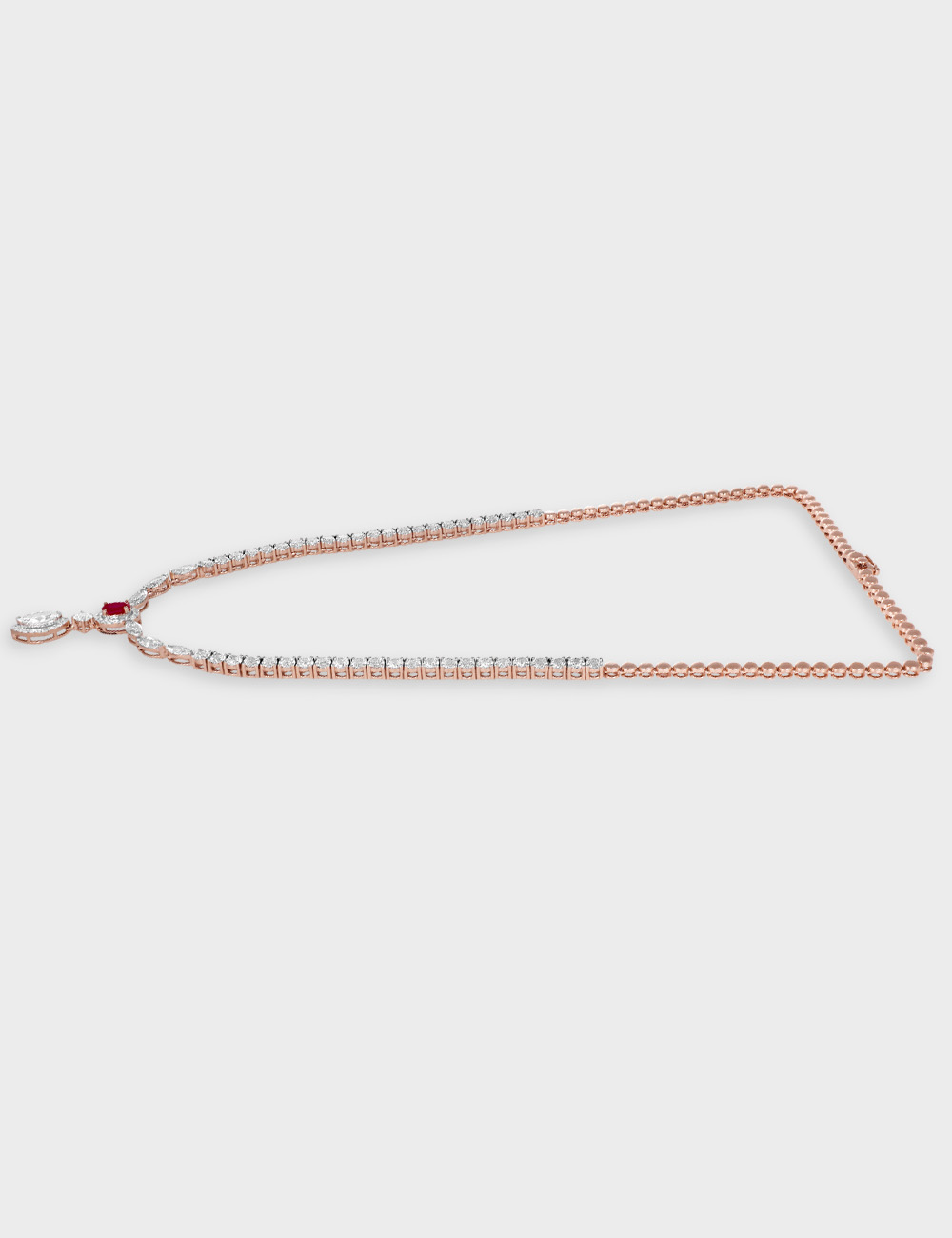 Scarlet Ember Diamond Necklace 12.18 carat FG-VVS, Rose Gold, large, image 3