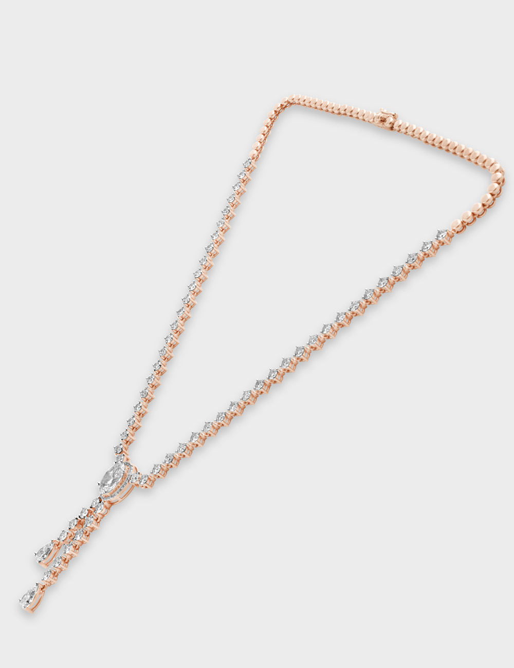Shimmerfall Diamond Necklace 14 carat FG-VVS, Rose Gold, large, image 2