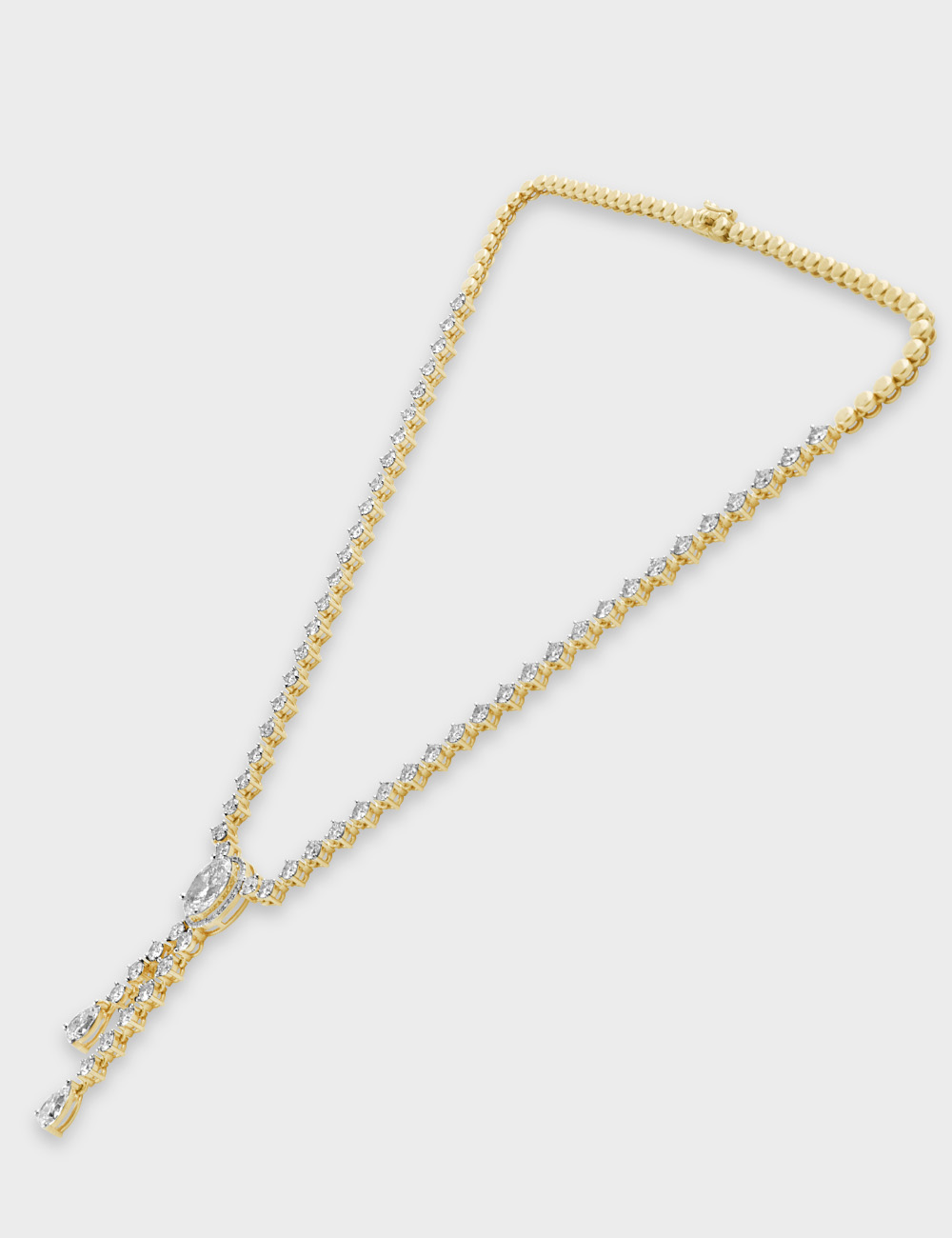 Shimmerfall Diamond Necklace 14 carat FG-VVS, Yellow Gold, large, image 2