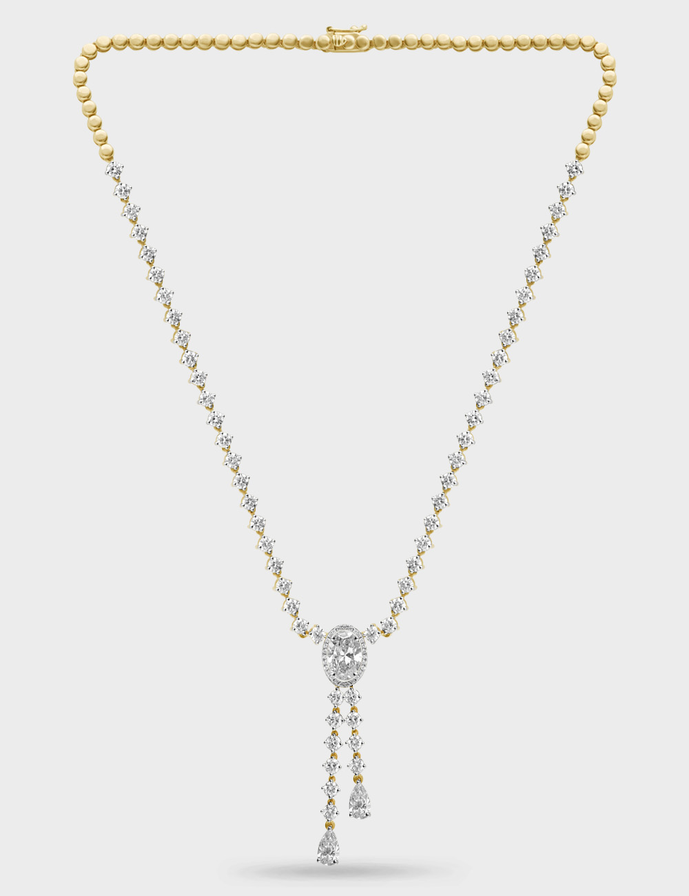 Shimmerfall Diamond Necklace 14 carat FG-VVS, Yellow Gold, large, image 3