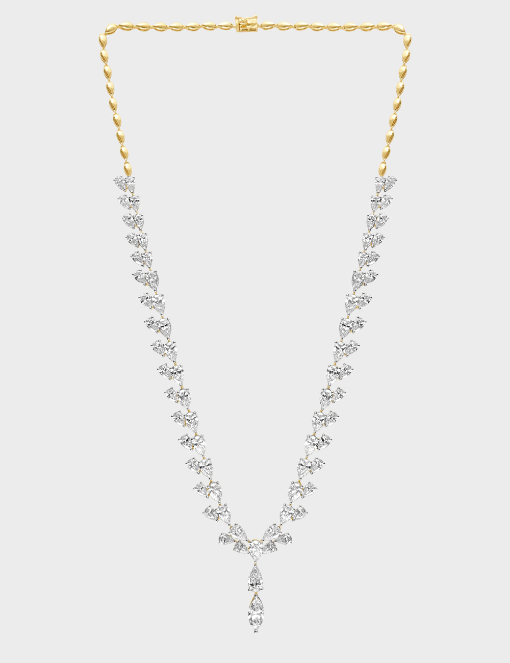 Regal Petale Diamond Necklace 21.33 carat FG-VVS, Yellow Gold, large, image 2