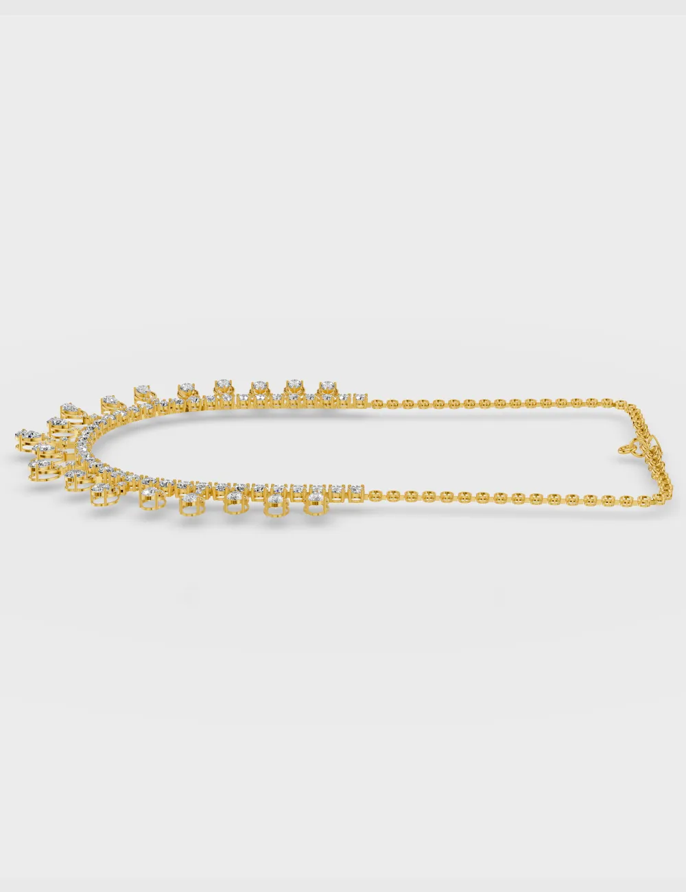 Pear Elegance Diamond Necklace 16.21 carat FG-VVS, Yellow Gold, large, image 4