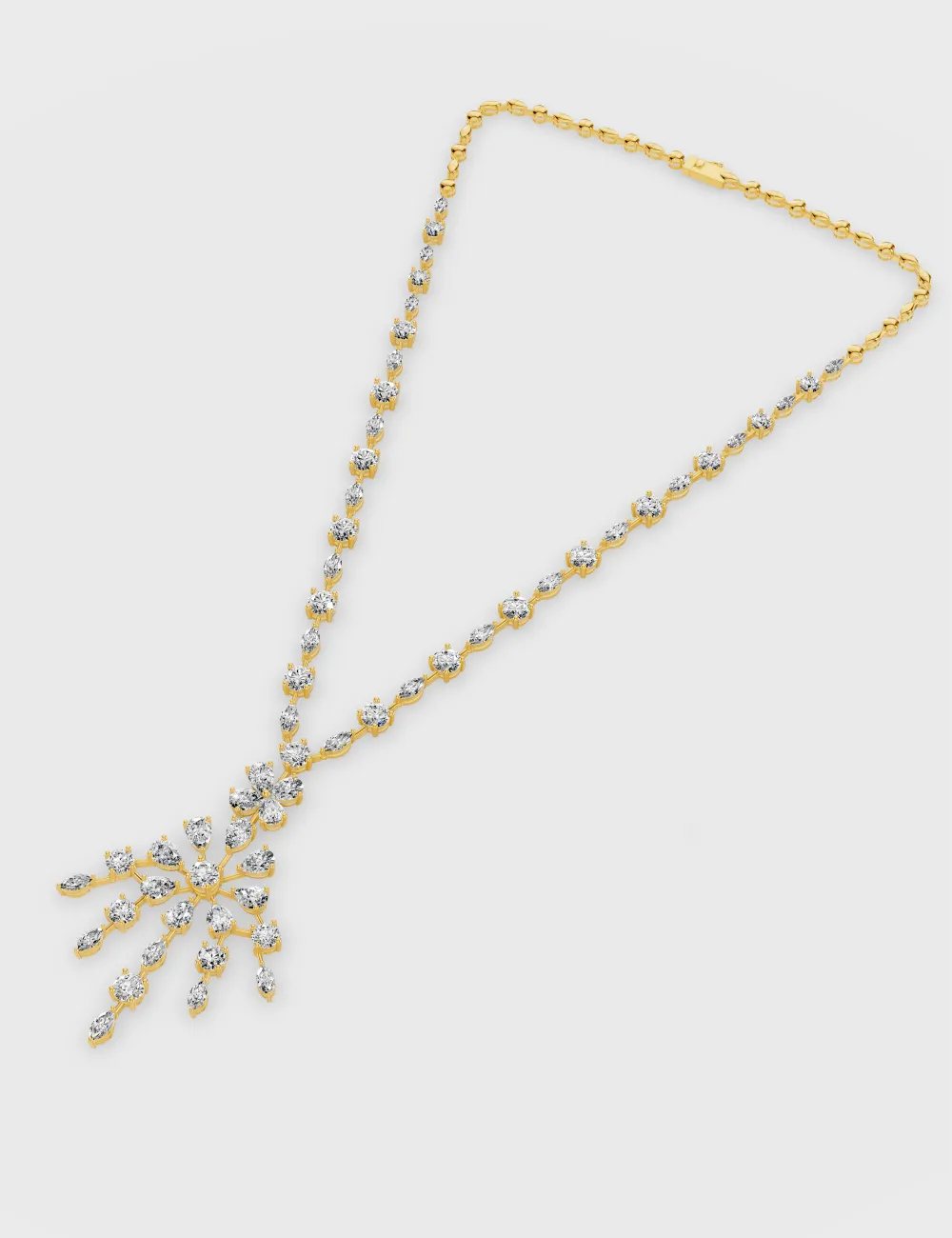 Resplendent Diamond Necklace 14.75 carat FG-VVS, Yellow Gold, large, image 3