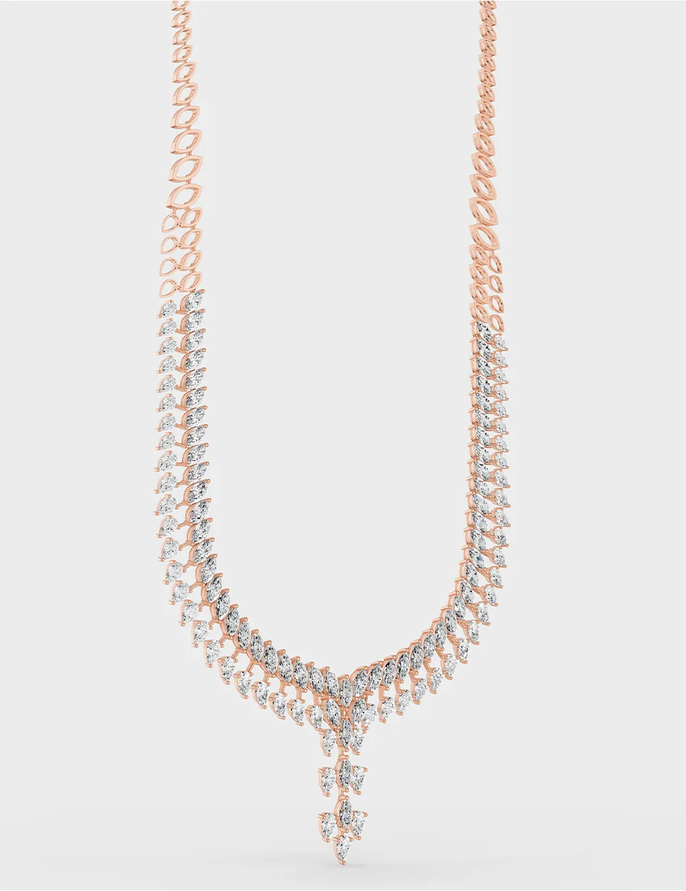 Soir&eacute;e Splendour Diamond Necklace 26.04 carat FG-VVS, Rose Gold, large, image 5