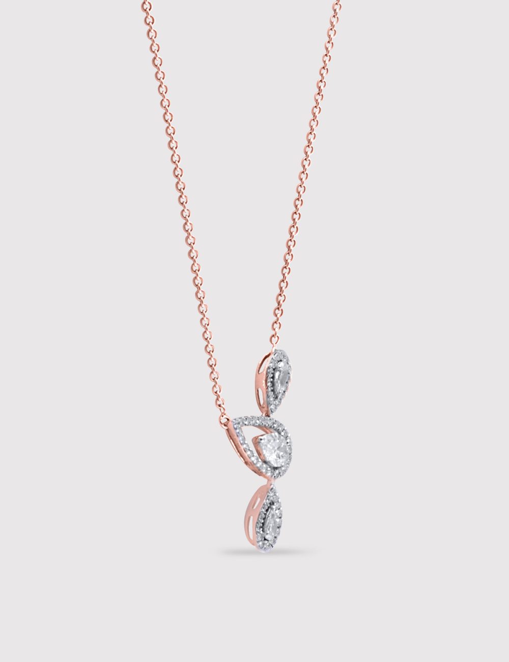 &Eacute;ternelle Diamond Gold Necklace 0.87 cent FG-VVS, Rose Gold, large, image 2