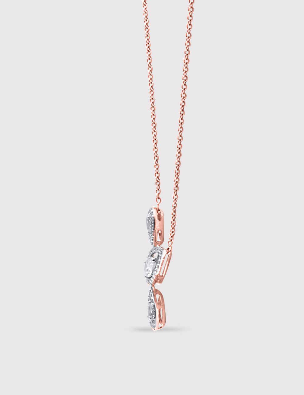 &Eacute;ternelle Diamond Gold Necklace 0.87 cent FG-VVS, Rose Gold, large, image 3