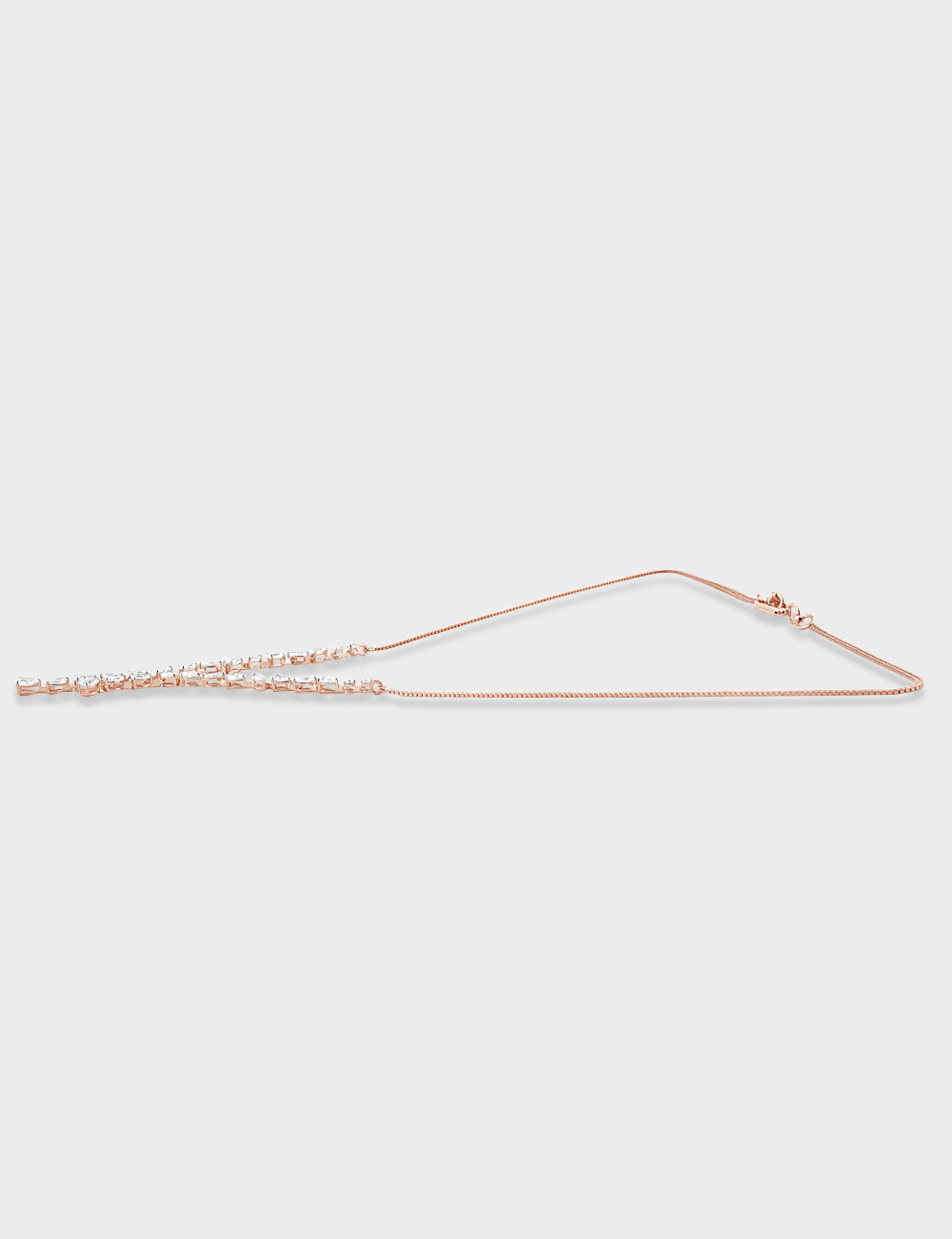 Cascading Radiance Diamond Necklace 3.8 carat FG-VVS, Rose Gold, large, image 3