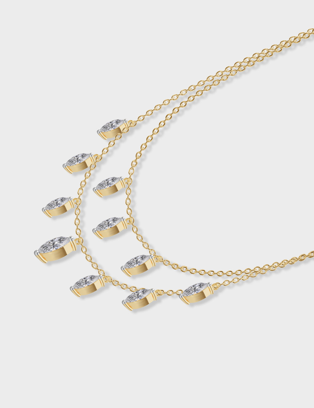 Luminary Identity Diamond Necklace 2.48 carat FG-VVS, Yellow Gold, large, image 2
