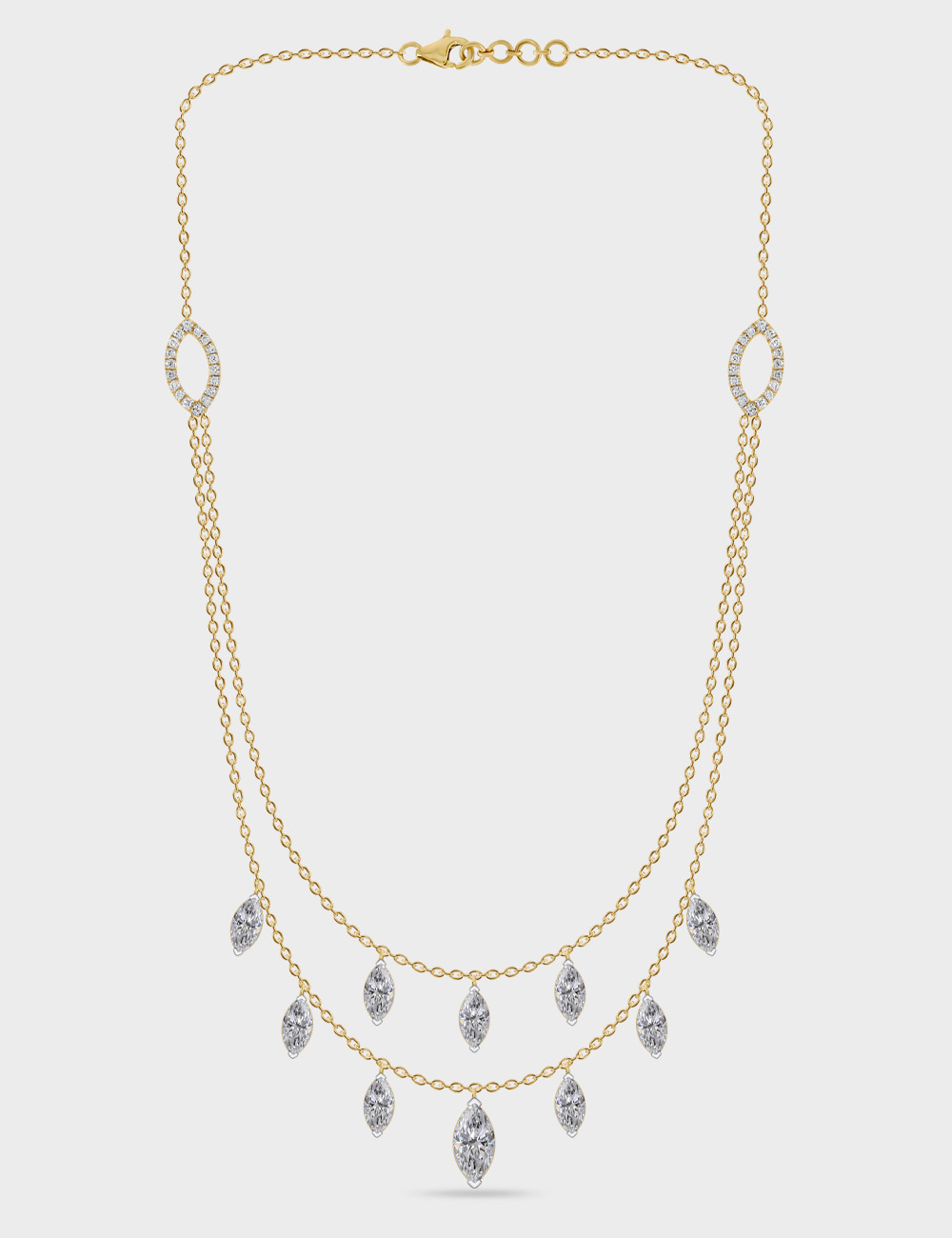 Luminary Identity Diamond Necklace 2.48 carat FG-VVS, Yellow Gold, large, image 3