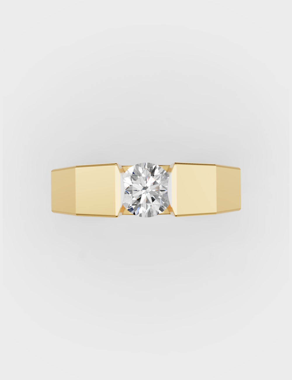 Everyday Elegant Diamond Men's Ring 77 cent FG-VVS, Yellow Gold, large, image 4