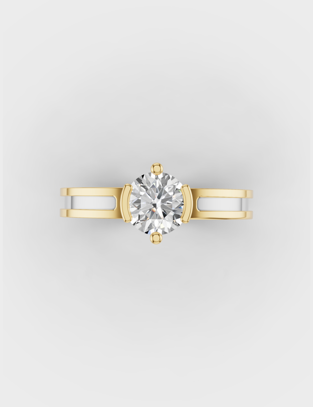 Contemporary Charm Men's Diamond Ring 1 carat FG-VVS, Yellow Gold, large, image 4