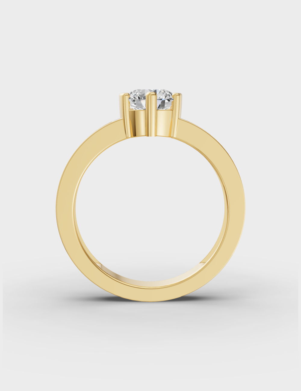 Classic Designed Men's Diamond Ring 32 cent FG-VVS, Yellow Gold, large, image 2