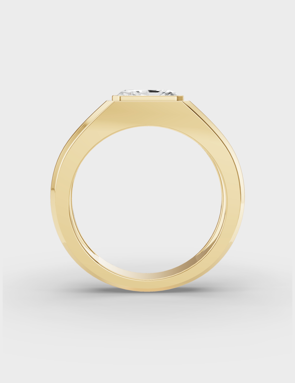 Perfect Facets Men's Diamond Ring 52 cent FG-VVS, Yellow Gold, large, image 2