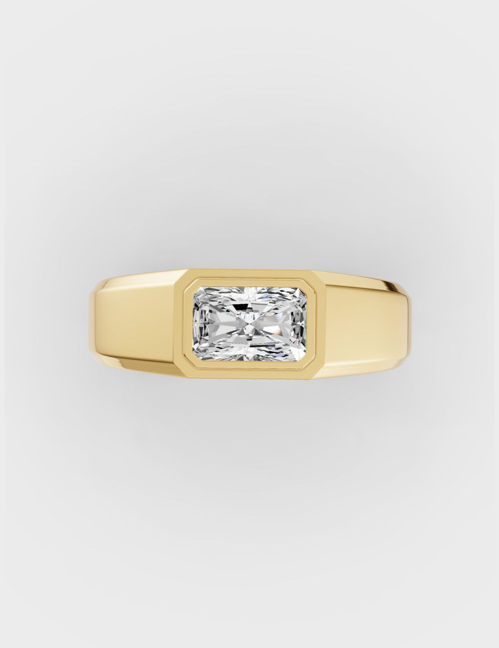 Perfect Facets Men's Diamond Ring 52 cent FG-VVS, Yellow Gold, large, image 4