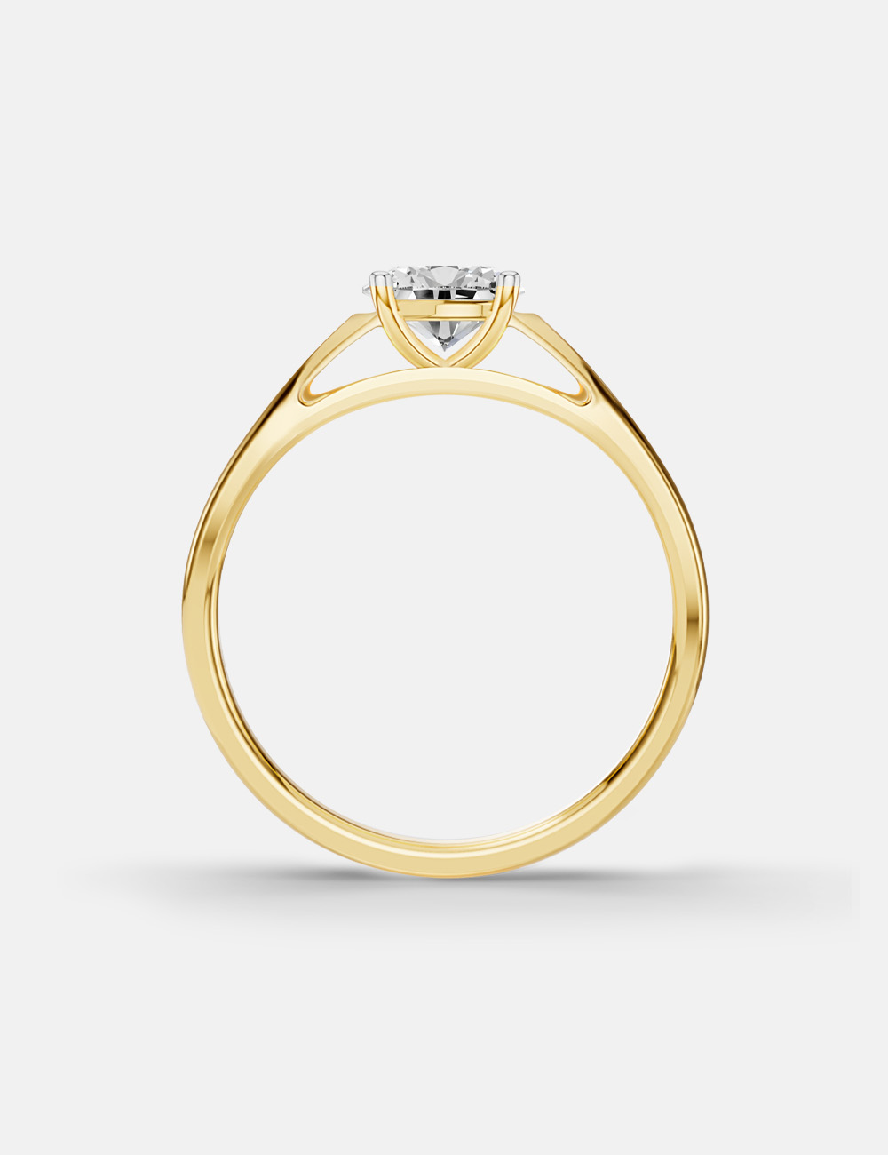 Elevate Men's Solitaire Diamond Ring 1.1 carat FG-VVS, Yellow Gold, large, image 3