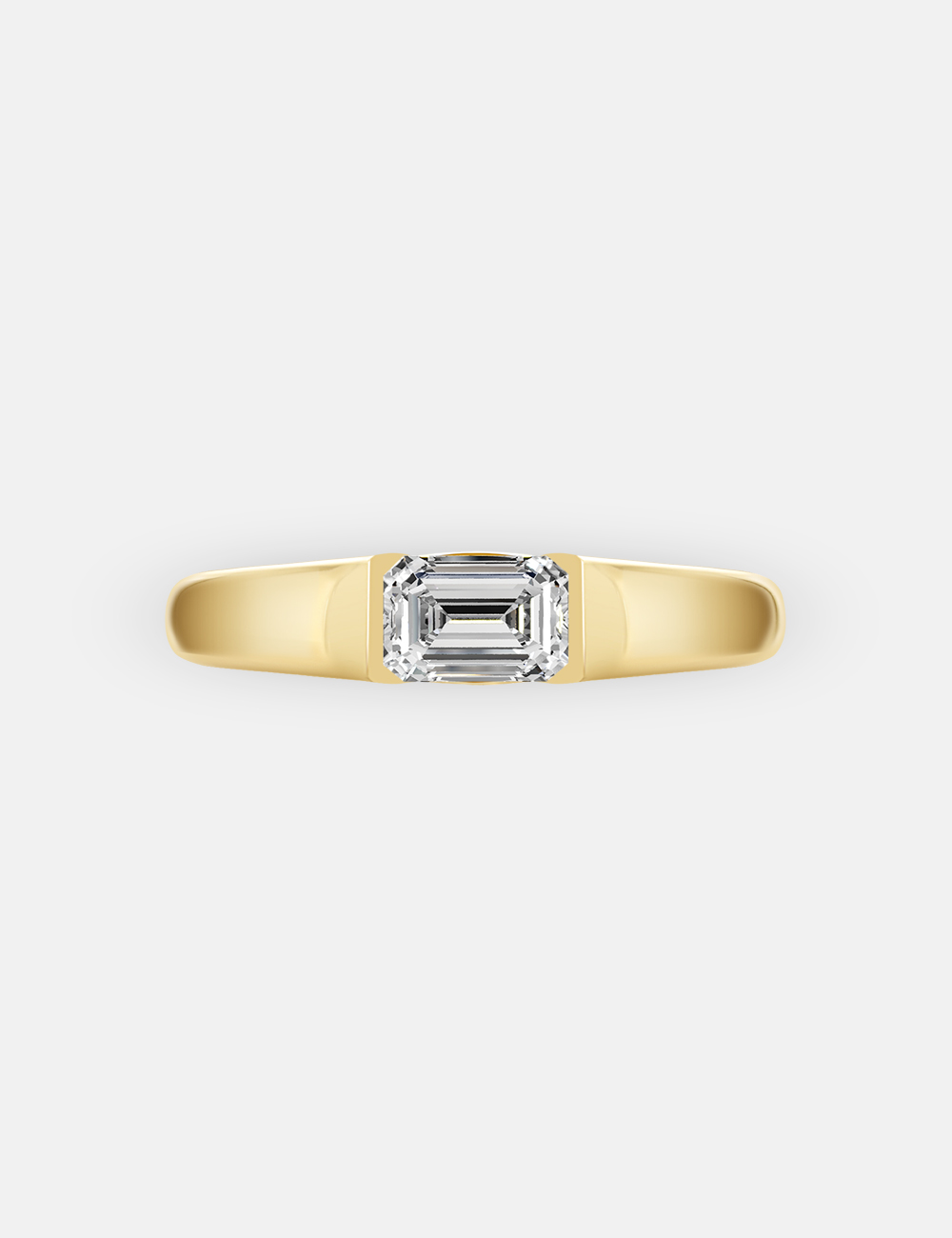 Metropolitan Men's Solitaire Diamond Ring 0.59 cent FG-VVS, Yellow Gold, large, image 2