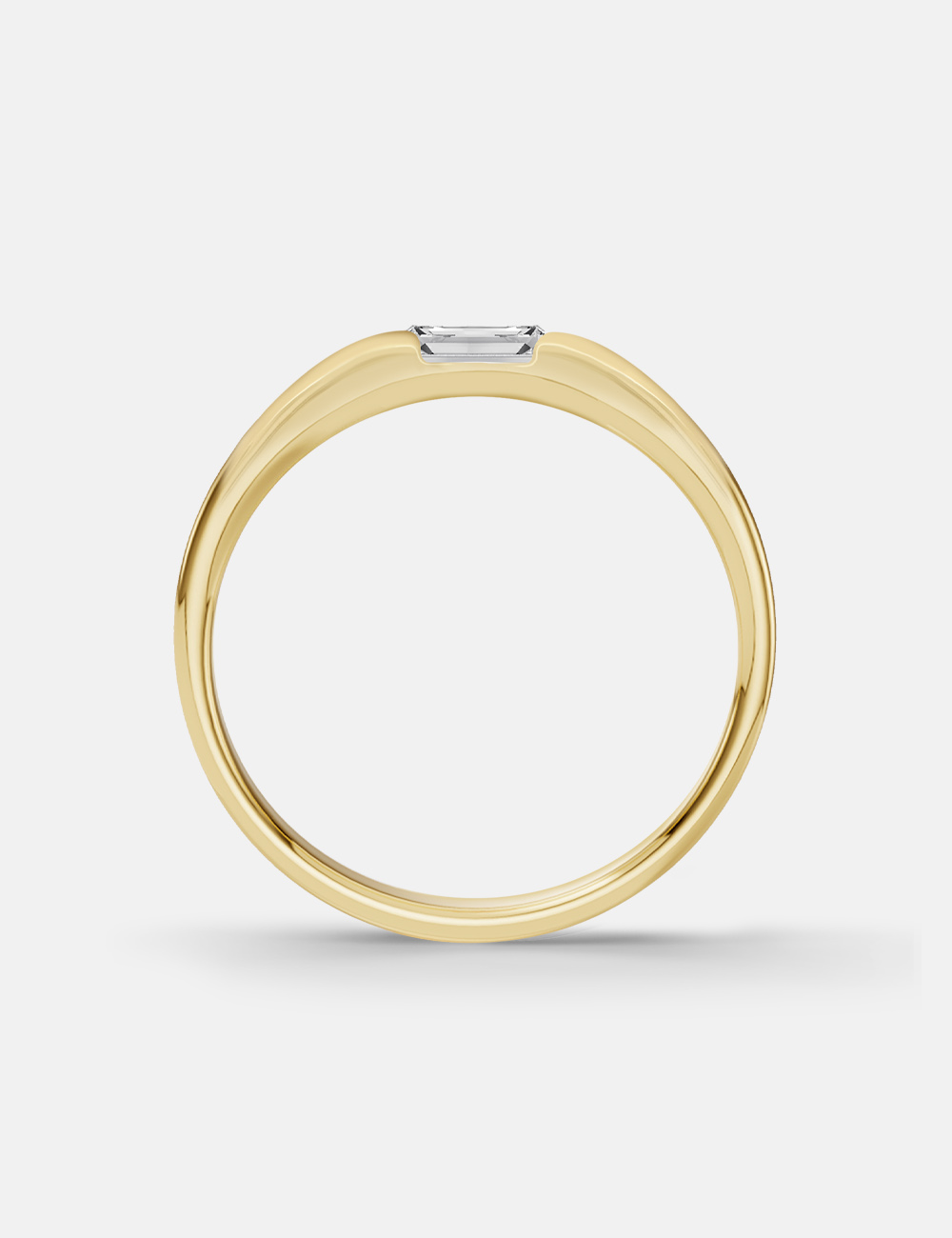 Metropolitan Men's Solitaire Diamond Ring 0.59 cent FG-VVS, Yellow Gold, large, image 3