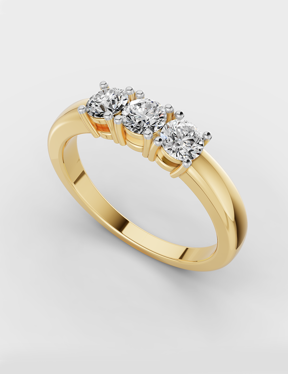 Elegant Diamond Ring 45 cent FG-VVS, Yellow Gold, large, image 1