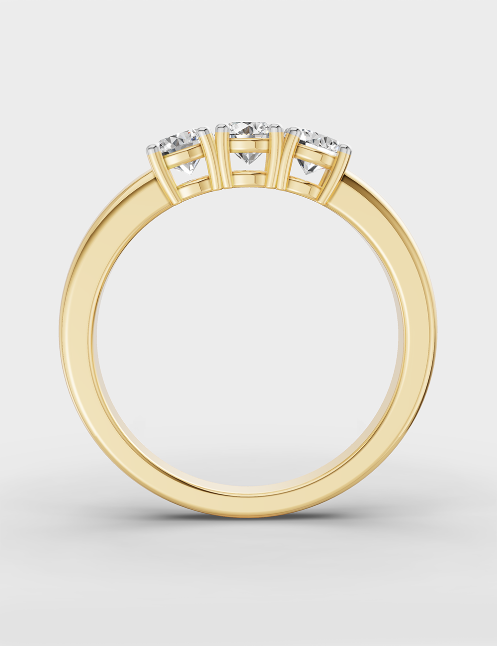Elegant Diamond Ring 45 cent FG-VVS, Yellow Gold, large, image 2