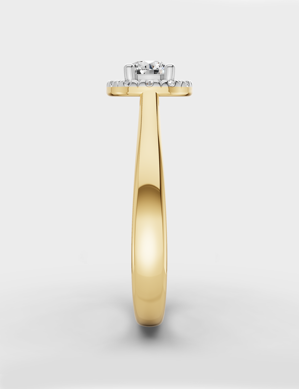 Celestial Solitaire Ring 44 cent FG-VVS, Yellow Gold, large, image 4