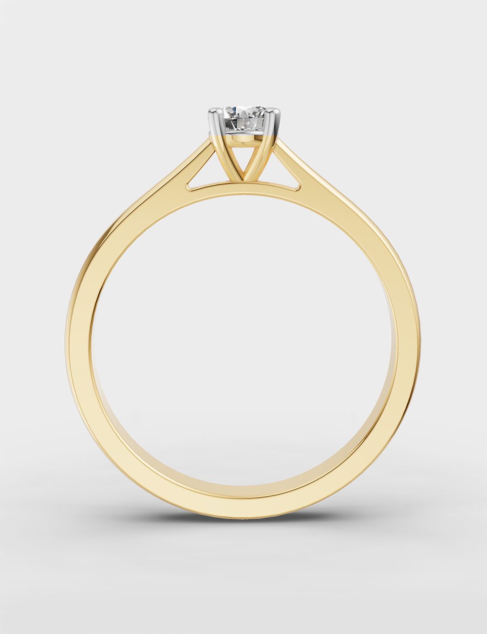 Sparkling Diamond Ring 23 cent FG-VVS, Yellow Gold, large, image 3