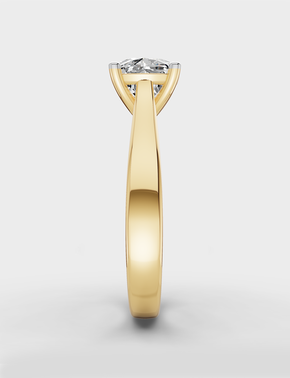 Glowing Solitaire Ring 1.02 carat FG-VVS, Yellow Gold, large, image 3