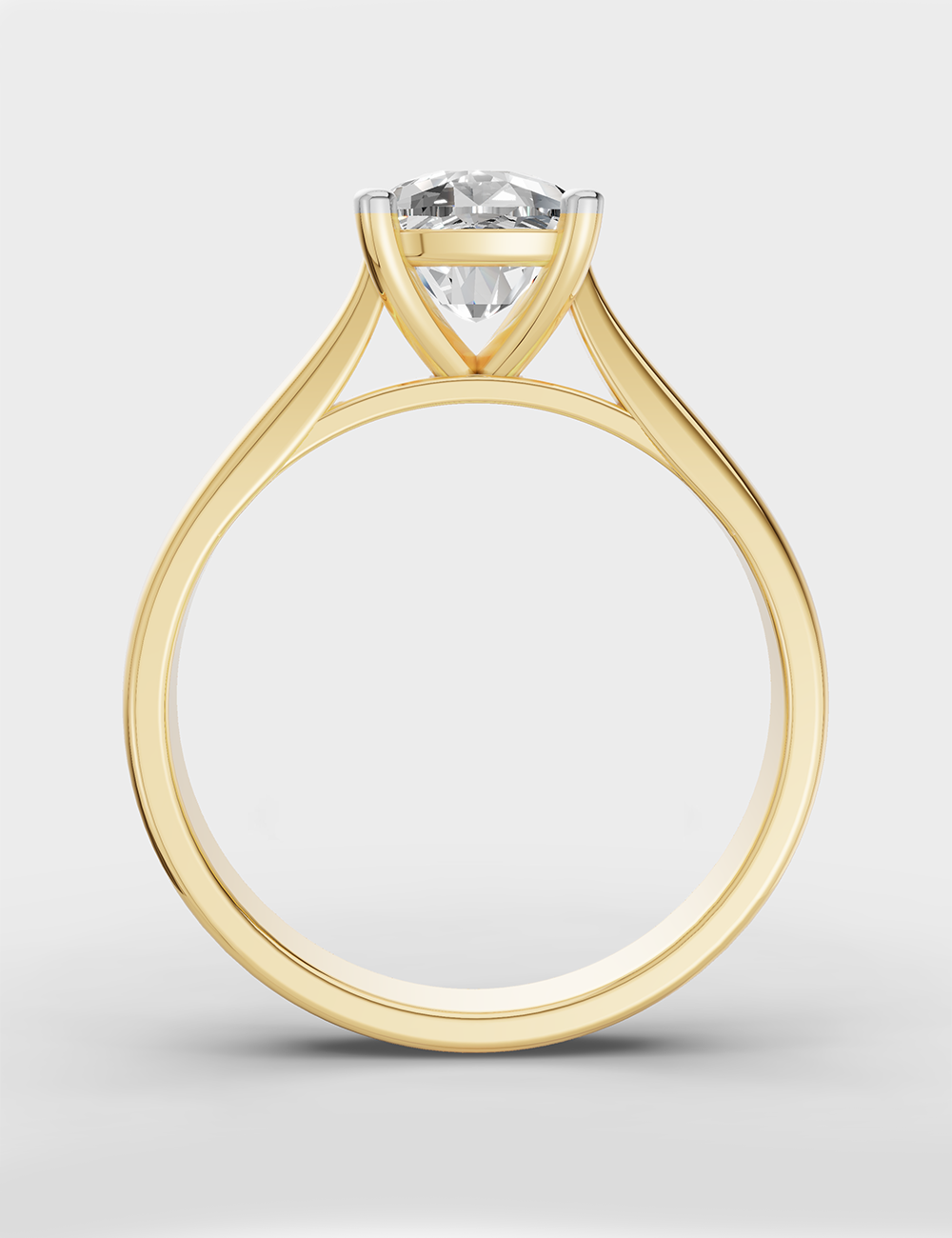 Glowing Solitaire Ring 1.02 carat FG-VVS, Yellow Gold, large, image 4