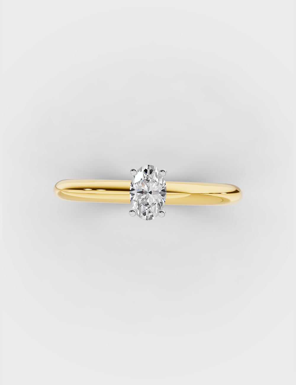 Vibrant Solitaire Ring 53 cent FG-VVS, Yellow Gold, large, image 2