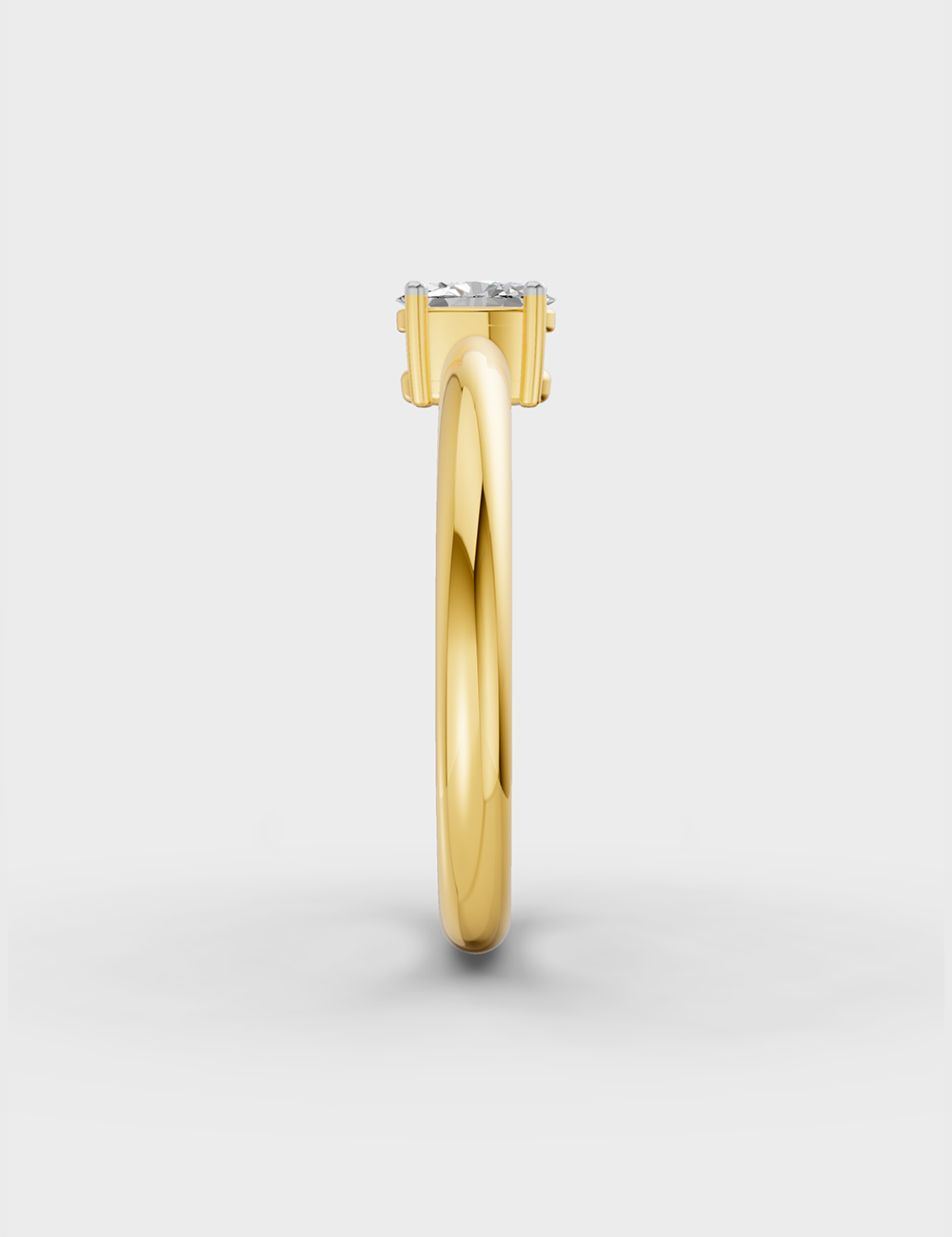 Vibrant Solitaire Ring 53 cent FG-VVS, Yellow Gold, large, image 3