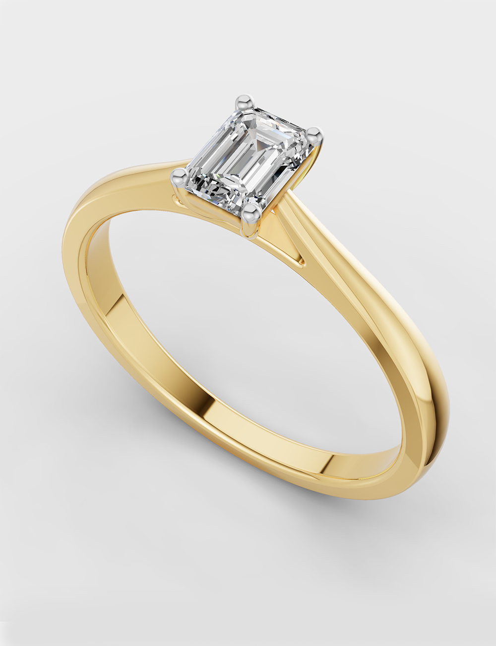 Enchanting Solitaire Ring 34 cent FG-VVS, Yellow Gold, large, image 1