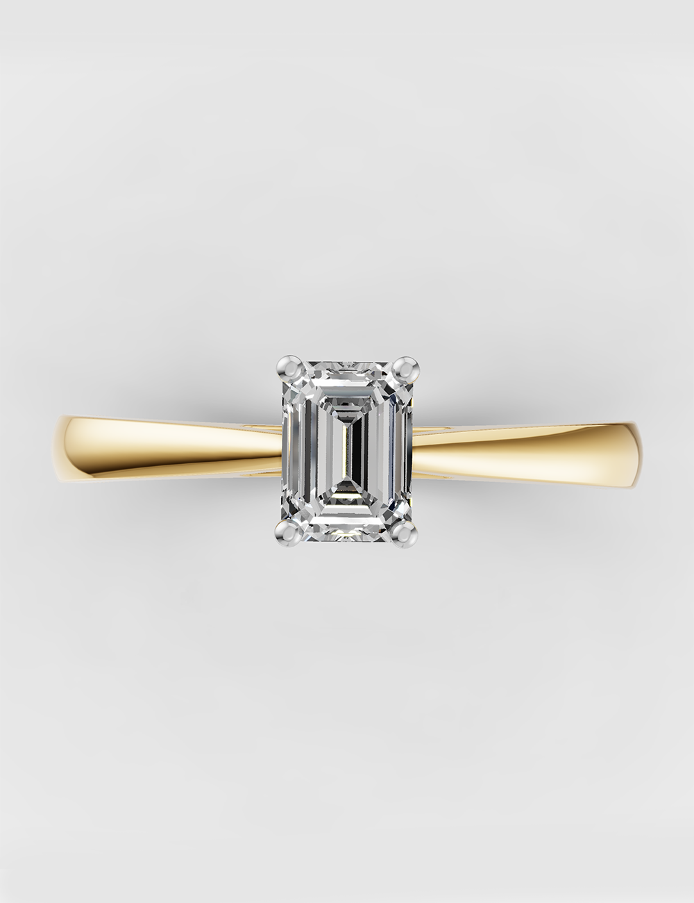 Enchanting Solitaire Ring 34 cent FG-VVS, Yellow Gold, large, image 2