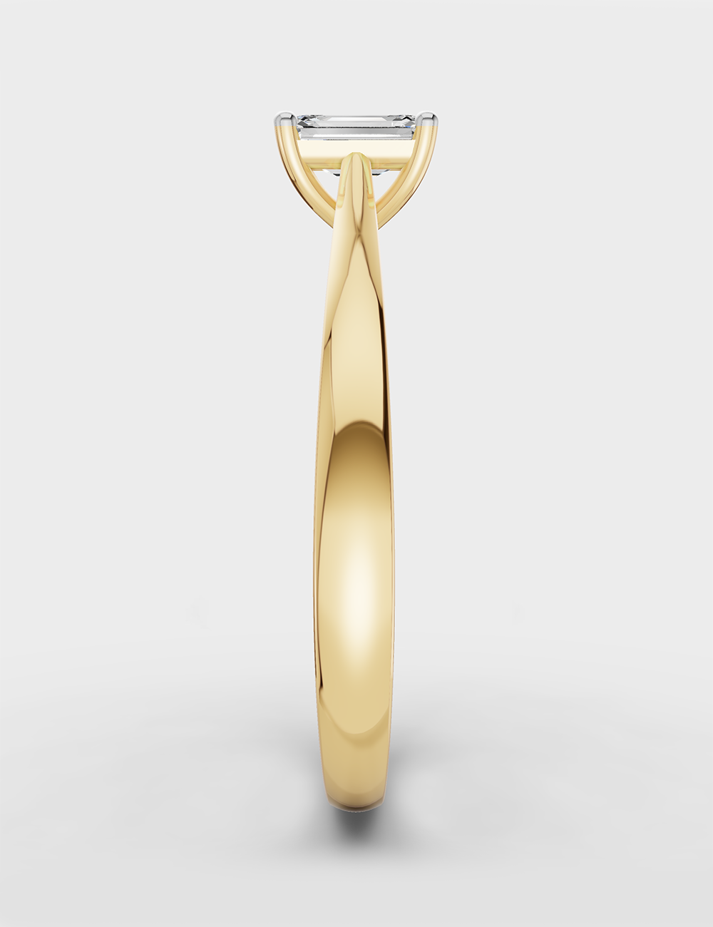 Enchanting Solitaire Ring 34 cent FG-VVS, Yellow Gold, large, image 3