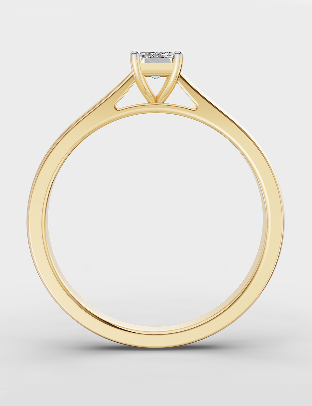 Enchanting Solitaire Ring 34 cent FG-VVS, Yellow Gold, large, image 4