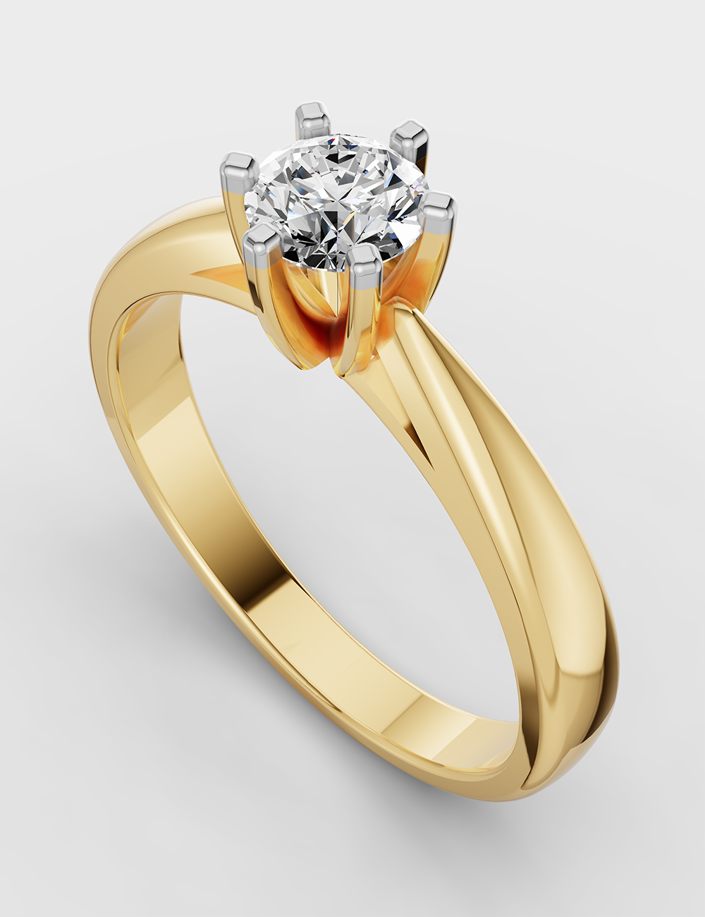 Lustrous Solitaire Ring 1.51 carat FG-VVS, Yellow Gold, large, image 1