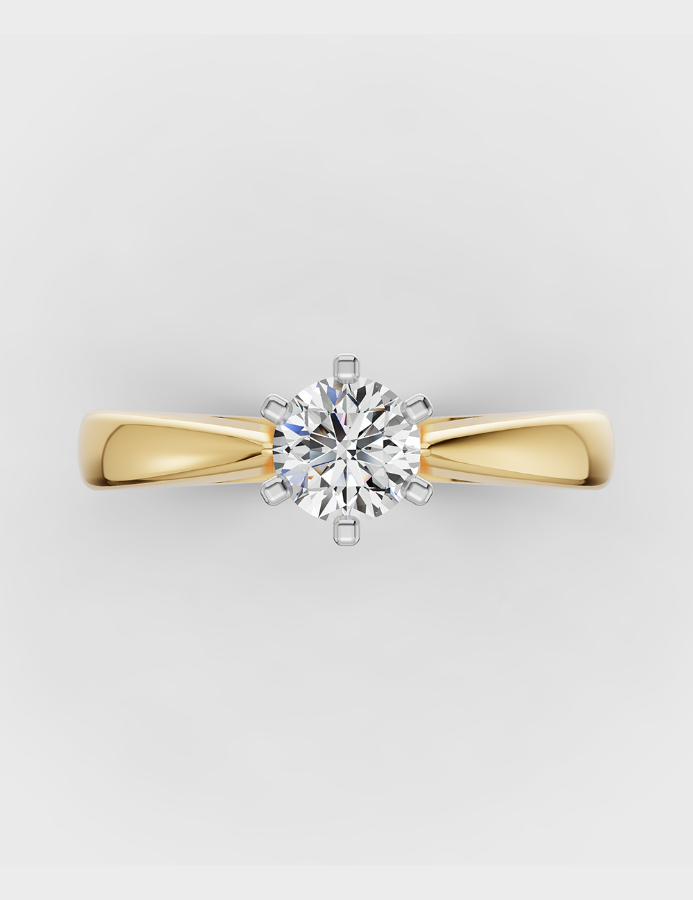 Lustrous Solitaire Ring 1.51 carat FG-VVS, Yellow Gold, large, image 2